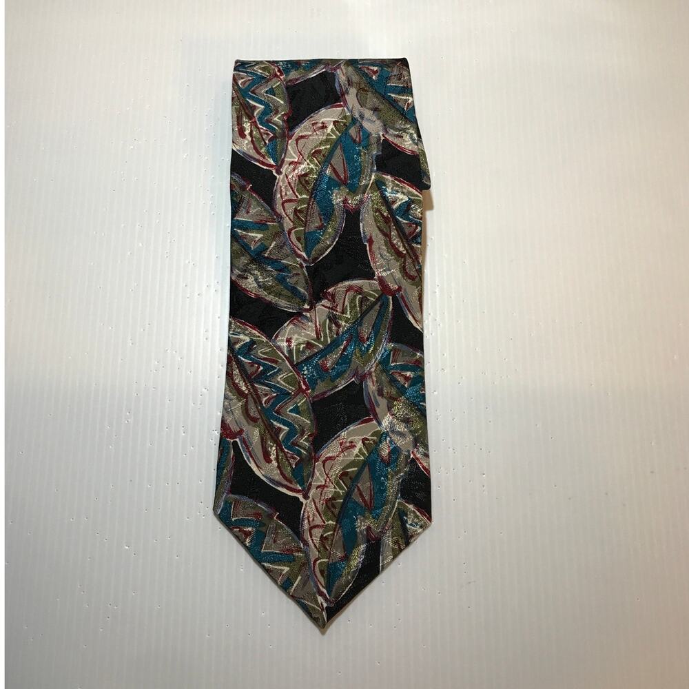 7th Avenue Leaf Pattern Short Wide Mens Necktie